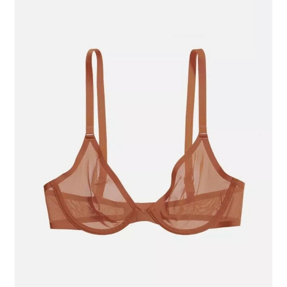 Brand New 38f Cuup Mesh Bra in Clay